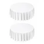 VEVOR White Round Tablecloths 2 Pack, 120 Inches in Diameter, Stain- & Wrinkle- Resistant, Machine Washable Table Clothes, Polyester Fabric Table Covers for Wedding, Party, Banquet, Formal Events