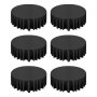 VEVOR Black Round Tablecloths 6 Pack, 120 Inches in Diameter, Stain- & Wrinkle- Resistant, Machine Washable Table Clothes, Polyester Fabric Table Covers for Wedding, Party, Banquet, Formal Events