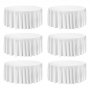 VEVOR White Round Tablecloths 6 Pack, 132 Inches in Diameter, Stain- & Wrinkle- Resistant, Machine Washable Table Clothes, Polyester Fabric Table Covers for Wedding, Party, Banquet, Formal Events