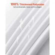 VEVOR White Tablecloths for Rectangle Tables, 6 Pack, 60 x 102 Inches, Reusable and Machine Washable Table Clothes, Wrinkle-Resistant Polyester Fabric Table Covers for Wedding, Party, Banquet