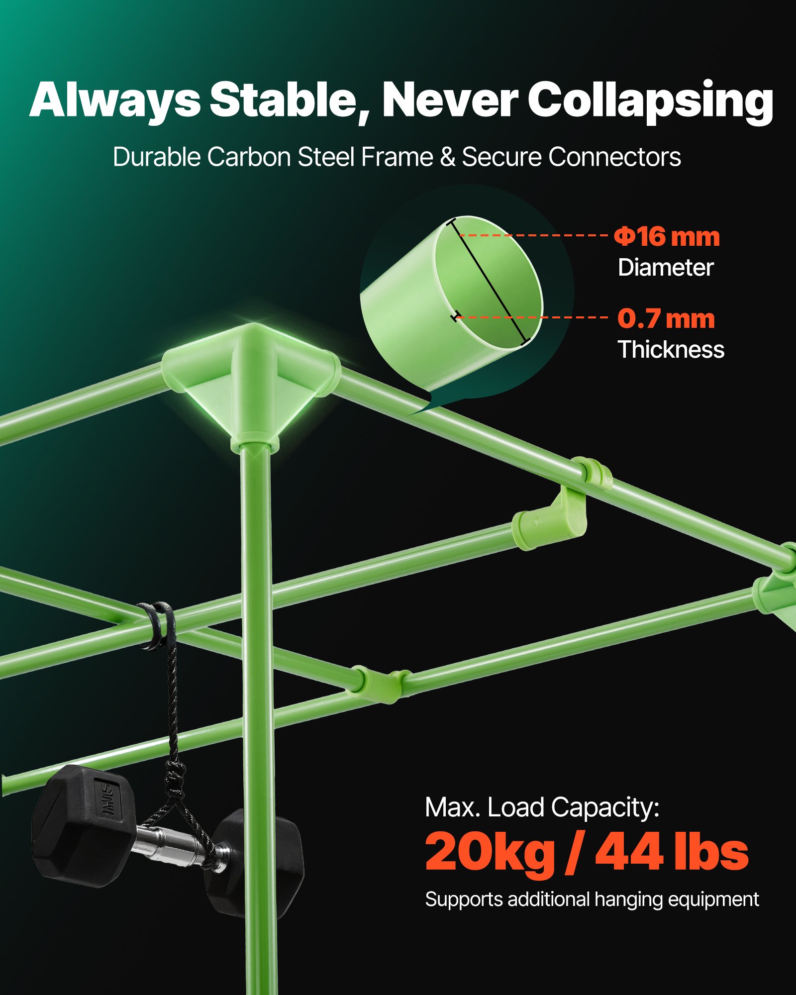 VEVOR Indoor Grow Tent, 120 x 60 x 180 cm, 600D High Reflective Mylar, Indoor Plant Tent with Observation Window, Floor Tray & Zipper, Heavy Duty Growing Tents for Fruit Flower Veggie