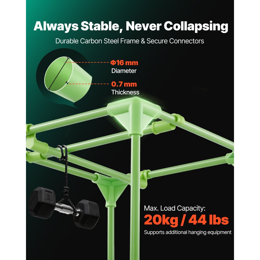 VEVOR Indoor Grow Tent, 40 x 40 x 160 cm, 600D High Reflective Mylar, Indoor Plant Tent with Observation Window, Floor Tray & Zipper, Heavy Duty Growing Tents for Fruit Flower Veggie