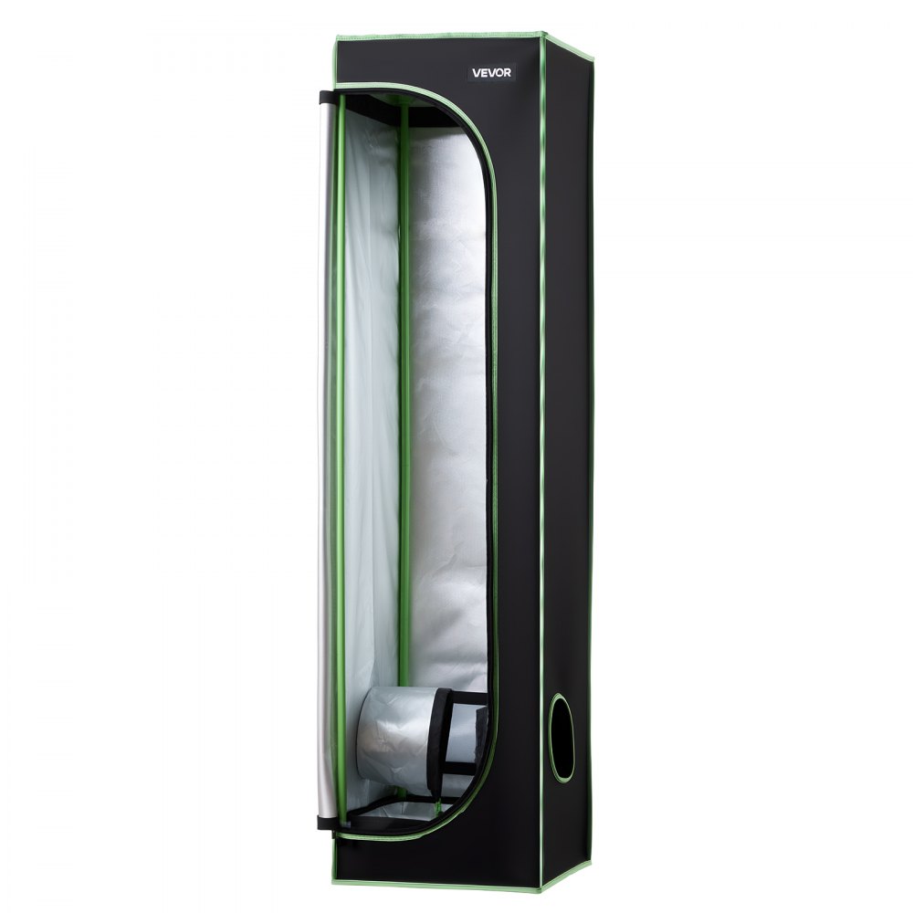 VEVOR Indoor Grow Tent, 40 x 40 x 160 cm, 600D High Reflective Mylar, Indoor Plant Tent with Observation Window, Floor Tray & Zipper, Heavy Duty Growing Tents for Fruit Flower Veggie