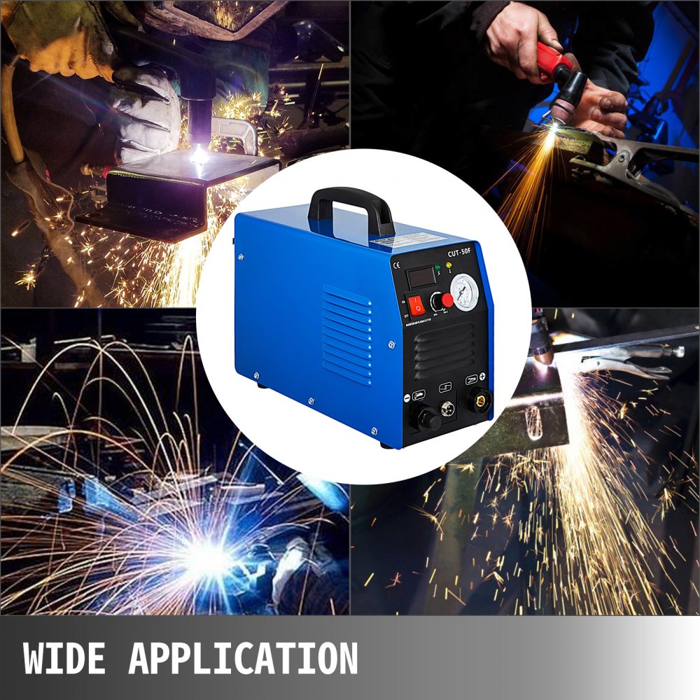CUT-50F, Air Plasma Cutter 50 Amp Inverter Cutting Machine Digital IGBT 110/220V