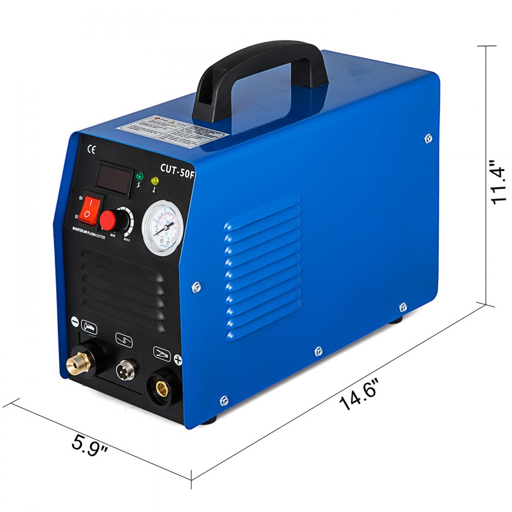 CUT-50F, Air Plasma Cutter 50 Amp Inverter Cutting Machine Digital IGBT 110/220V