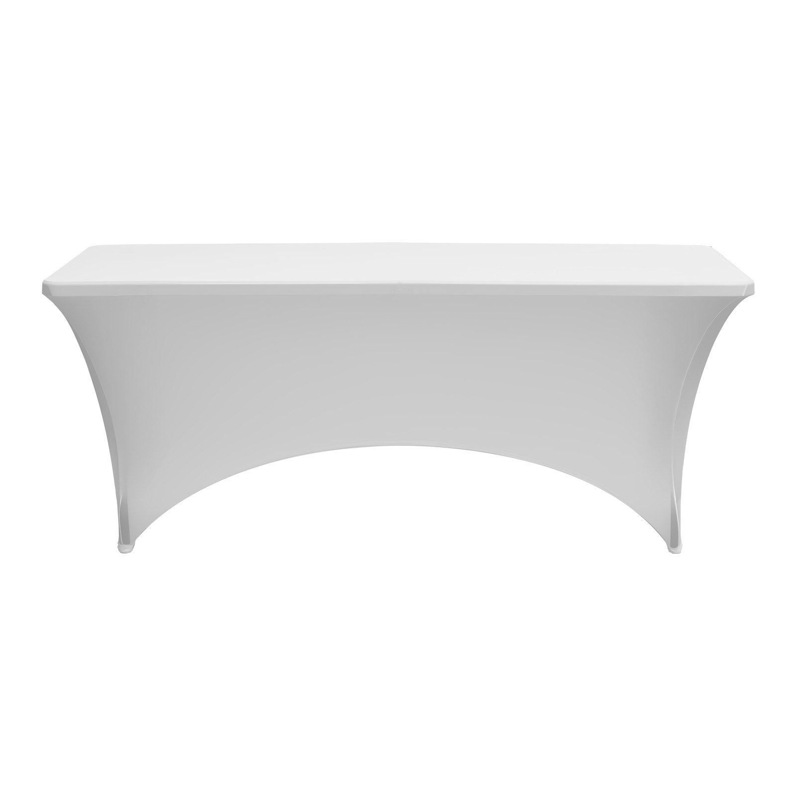 VEVOR 10 Pack Table Cloth for 6FT Rectangular Fitted Events, Wrinkle-Resistant Stretch White Table Covers, Washable Spandex Tablecloth Protector, for Party, Wedding, Cocktail, Banquet, Festival
