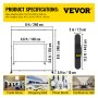 VEVOR 243.8 cm Backdrop Banner Stand Step and Repeat Adjustable Telescopic Lightweight Trade Show Display Wall Exhibitor with Carrying Bag