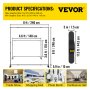 VEVOR 8×8feet Banner Stand Adjustable Display Backdrop Lightweight Portable Trade Show Wall for Photography(8' Banner Stand), Black