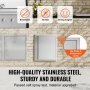 VEVOR 457x533 mm BBQ Island Access Door Outdoor Kitchen Door Stainless Steel