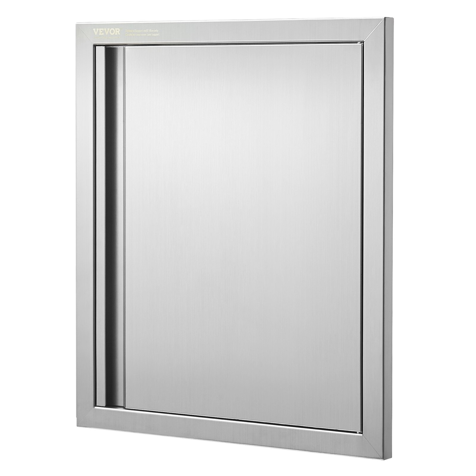 VEVOR BBQ Access Door, 457x533 mm Single Outdoor Kitchen Door, Stainless Steel Flush Mount Door, Wall Vertical Door with Recessed Handle, for BBQ Island, Grilling Station, Outside Cabinet