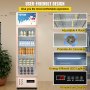 VEVOR Commercial Refrigerator,Display Fridge Upright Beverage Cooler, Glass Door with LED Light for Home, Store, Gym or Office, (11 cu.ft. Single Swing Door)