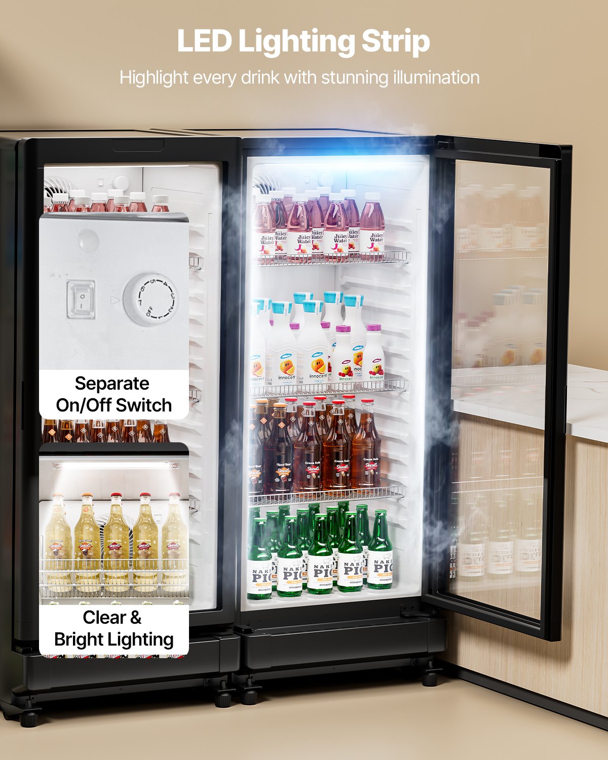 Commercial Merchandiser Refrigerator 5.7 CU.FT Glass Door Beverage Refrigerator Commercial Merchandiser Refrigerator 5.7 CU.FT Glass Door Beverage Refrigerator