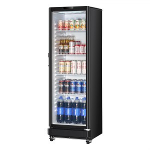 VEVOR Commercial Merchandiser Refrigerator, 8.1 CU.FT Glass Door Display Refrigerator Upright Fridge, Beverage Refrigerator Cooler Merchandiser with 4 Adjustable Shelves and Soft LED Light, Black | VEVOR US