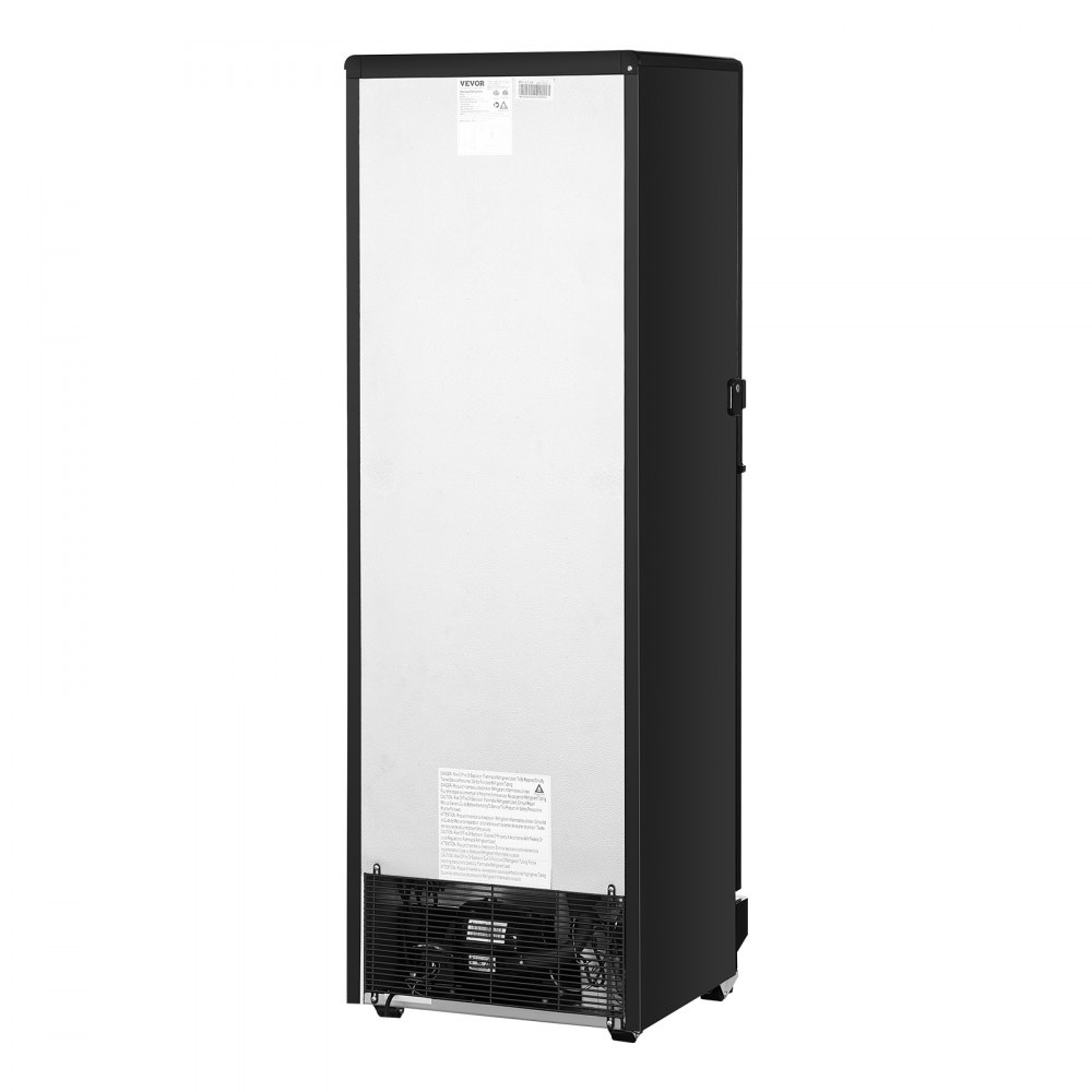 VEVOR Commercial Merchandiser Refrigerator, 8.1 CU.FT Glass Door Display Refrigerator Upright Fridge, Beverage Refrigerator Cooler Merchandiser with 4 Adjustable Shelves and Soft LED Light, Black