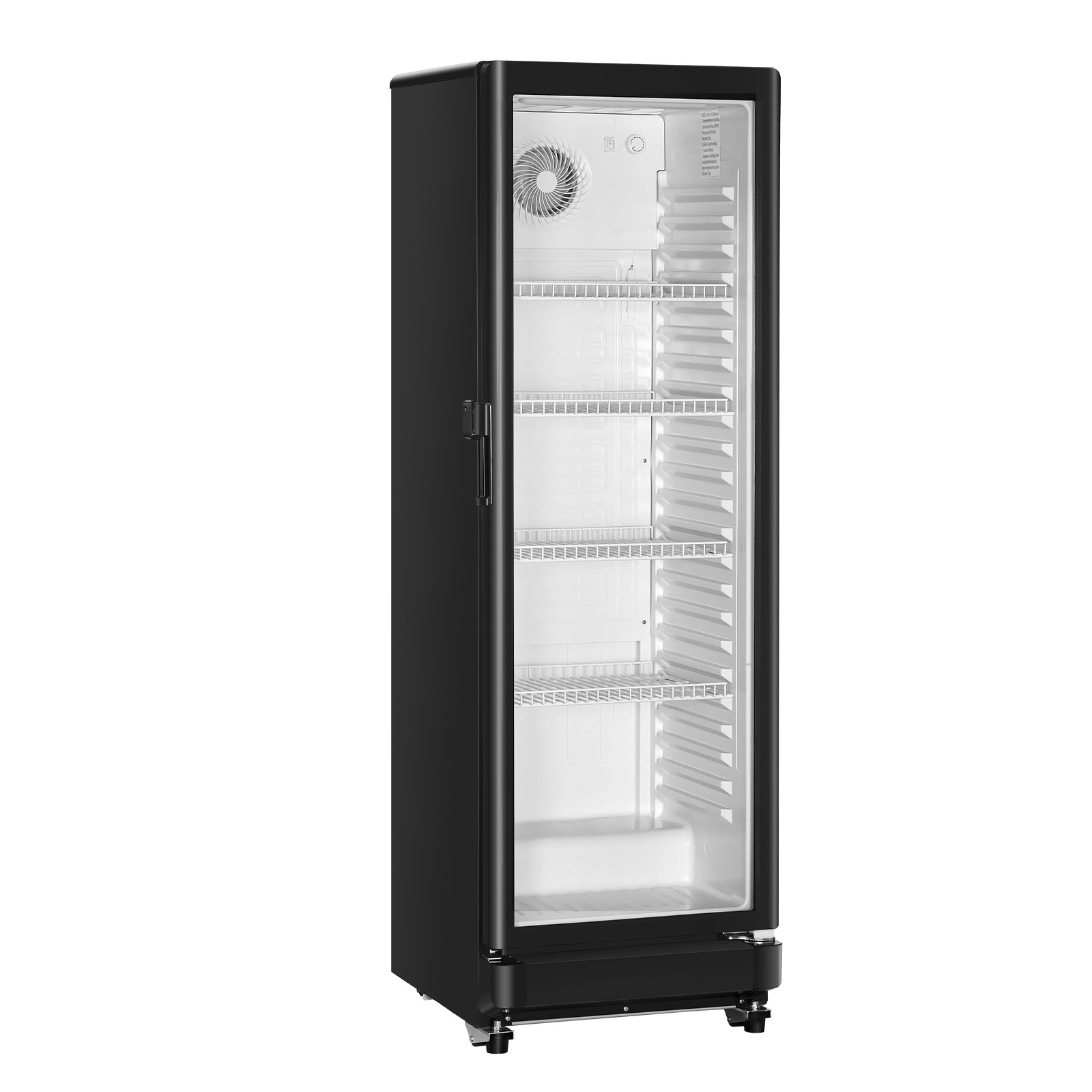 VEVOR Commercial Merchandiser Refrigerator, 8.1 CU.FT Glass Door Display Refrigerator Upright Fridge, Beverage Refrigerator Cooler Merchandiser with 4 Adjustable Shelves and Soft LED Light, Black