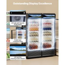 Commercial Merchandiser Refrigerator 6.9 CU.FT Glass Door Beverage Refrigerator