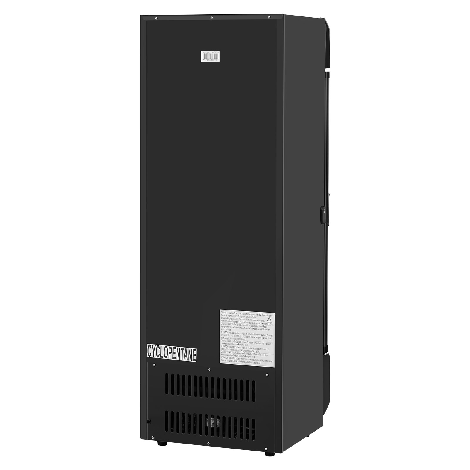 VEVOR Commercial Merchandiser Refrigerator, 6.9 CU.FT Glass Door Display Refrigerator, Beverage Refrigerator Cooler Merchandiser with Adjustable Shelves, Soft LED Light, Customizable Lightbox, Black