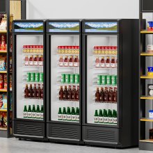 Commercial Merchandiser Refrigerator 9.7 CU.FT Glass Door Beverage Refrigerator