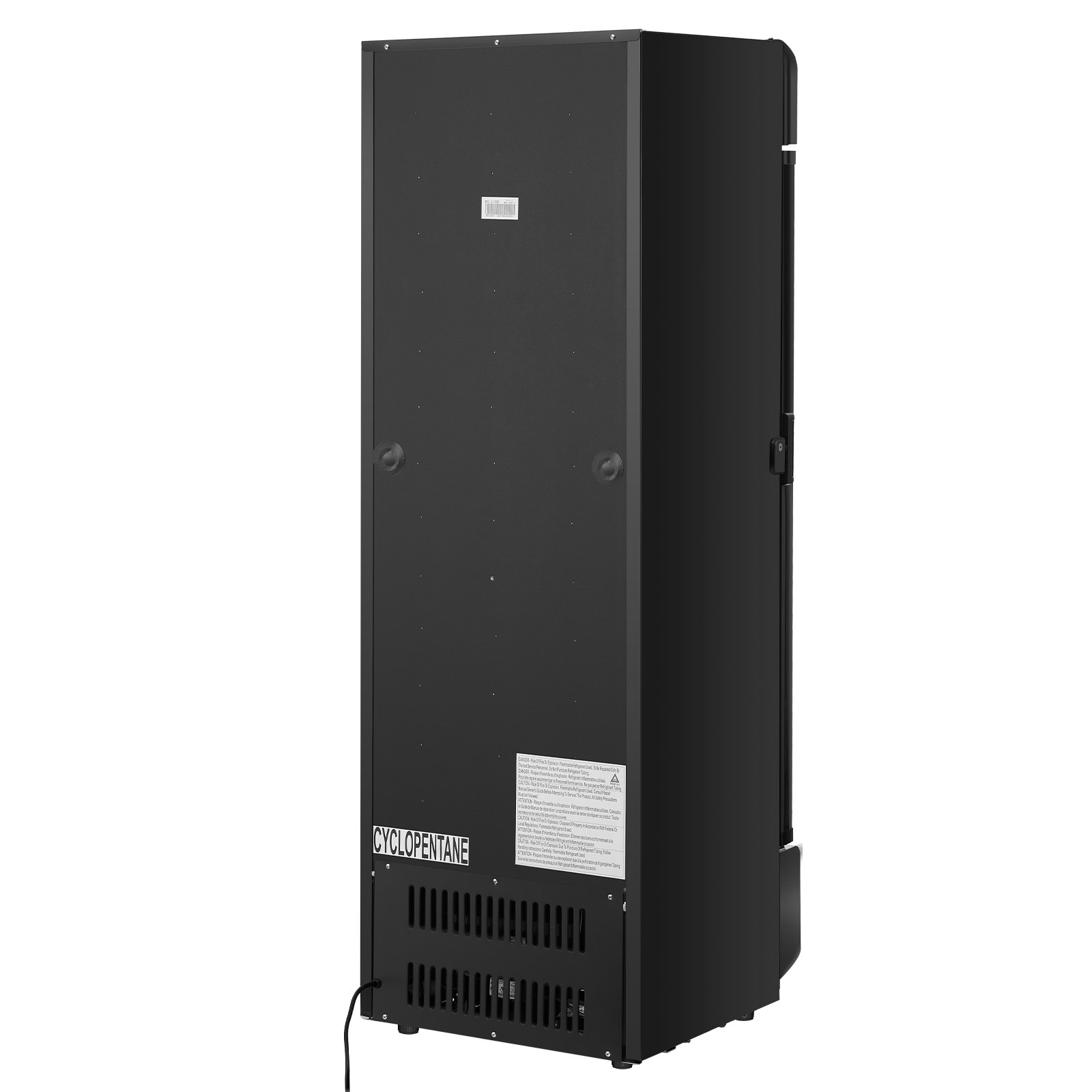 VEVOR Commercial Merchandiser Refrigerator, 9.7 CU.FT Glass Door Display Refrigerator, Beverage Refrigerator Cooler Merchandiser with Adjustable Shelves, Soft LED Light, Customizable Lightbox, Black