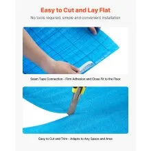 Base para piso de 200 pies cuadrados, barrera de vapor 3 en 1 de 3 mm para laminado azul