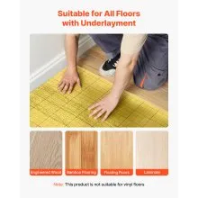 Floor Underlayment 200 sq ft Roll 3mm Vapor Barrier Soundproofing Gold