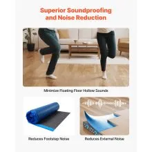 Floor Underlayment 200 sq ft 3mm Sound/Vapor Barrier for Laminate Blue