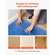 Floor Underlayment 400 sq ft 3mm Recycled Fiber Sound/Vapor Barrier Blue
