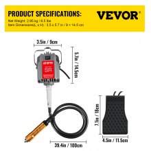 VEVOR S-R Hanging Flex Shaft Grinder 230W Rotary Tool with Stepless Speed Foot Pedal Rotary Carver 0-180000rmp for Carving, Buffing,Drilling,Polishing (6mm flexshaft)