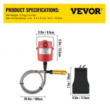 VEVOR Flex Shaft 560W Rotary Tool with 1/4" 3-Jaw Chuck & Stepless Speed Foot Pedal Rotary Carver 500-25000RPM  Hanging Grinding Machine 131PCS Accessories for Carving, Buffing,Drilling,Polishing