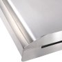 stainless steel VEVOR stove top griddle with smooth surface and corner details.