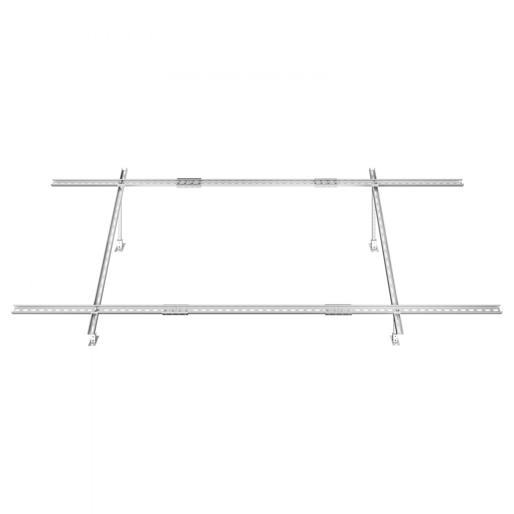 VEVOR Solar Panel Mounting Brackets, 30°-60° Adjustable Multi-Pieces Solar Panel Brackets for 1-4PCS Solar Panels, Carbon Steel Ground Mount Solar Panel Stand for Farms, RVs, Boats, Off-Grid System