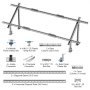 Suportes de montagem de painel solar VEVOR, suportes de painel solar multipeças ajustáveis de 30° a 60° para 1 a 4 painéis solares, suporte de painel solar de aço carbono para montagem no solo para fazendas, trailers, barcos e sistemas off-grid