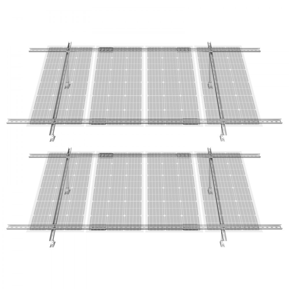 VEVOR 2 set Multi-Pieces Solpanel Monteringsfästen 30°-60° Justerbar