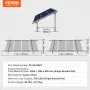 VEVOR 2-Set Solar Panel Mounting Brackets, 30°-60° Adjustable Multi-Pieces Solar Panel Brackets for 4-8PCS Solar Panels, Carbon Steel Ground Mount Solar Panel Stand for Farms, RVs, Boats, Off-Grid