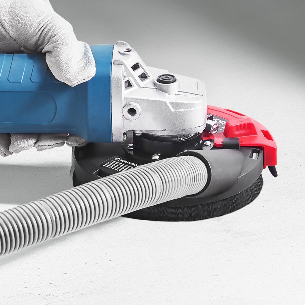 VEVOR Grinding Dust Shroud for Angle Grinder, Universal 4-5 in, Surface Grinder Dust Shroud with 6 Clamping Washers, Connect to Vacuum Cleaner, Suitable for Grinding Wood Concrete Wall Stone