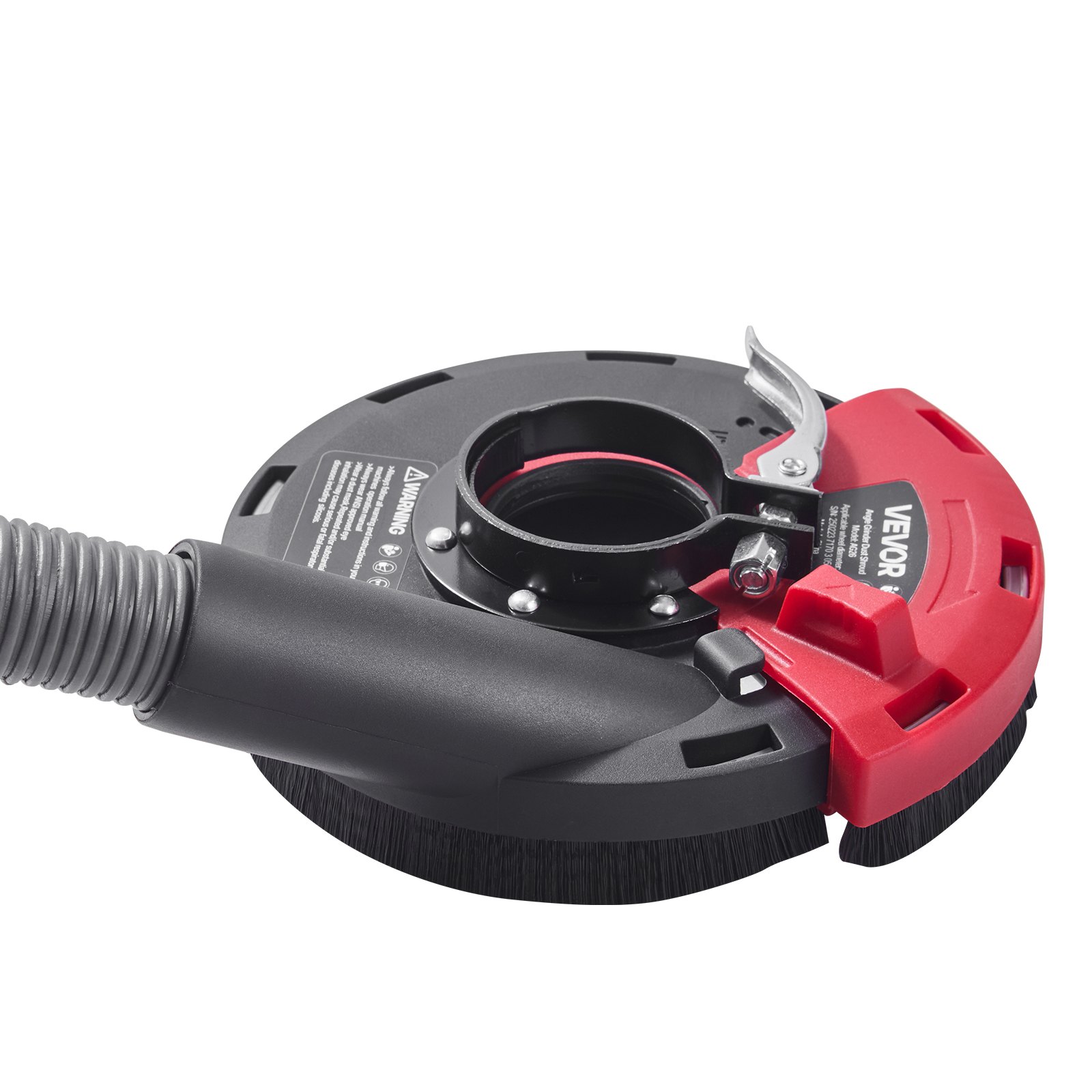 VEVOR Grinding Dust Shroud for Angle Grinder, Universal 4-5 in, Surface Grinder Dust Shroud with 6 Clamping Washers, Connect to Vacuum Cleaner, Suitable for Grinding Wood Concrete Wall Stone