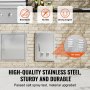 VEVOR 356x508 mm BBQ Island Access Door Outdoor Kitchen Door Stainless Steel
