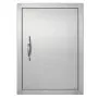 VEVOR BBQ Access Door, 16W x 22H Inch Single Outdoor Kitchen Door, Stainless Steel Flush Mount Door, Wall Vertical Door with Handle, for BBQ Island, Grilling Station, Outside Cabinet