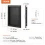 VEVOR BBQ Access Door, 415x570 mm Single Outdoor Kitchen Door, Cold Plate Flush Mount Door, Wall Vertical Door with Handle, for BBQ Island, Grilling Station, Outside Cabinet