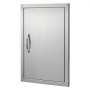 VEVOR BBQ Access Door, 457x610 mm Single Outdoor Kitchen Door, Stainless Steel Flush Mount Door, Wall Vertical Door with Handle, for BBQ Island, Grilling Station, Outside Cabinet