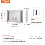 Ușă de acces la grătar VEVOR, 508x356 mm ușă de bucătărie exterioară simplă, ușă din oțel inoxidabil, ușă verticală de perete cu mâner și orificii de aerisire, pentru insula BBQ, stație de grătar, dulap exterior