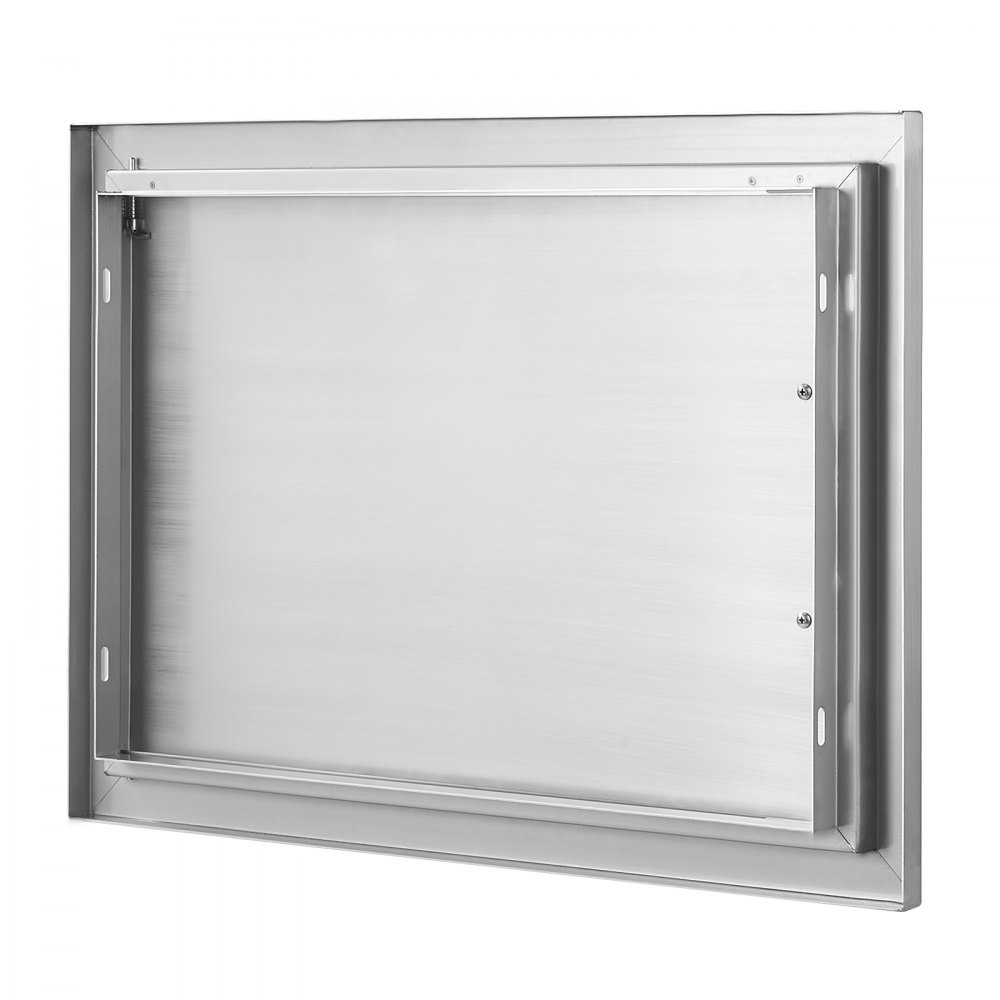 VEVOR BBQ Access Door, 610x432 mm Single Outdoor Kitchen Door, Stainless Steel Flush Mount Door, Wall Vertical Door with Handle, for BBQ Island, Grilling Station, Outside Cabinet