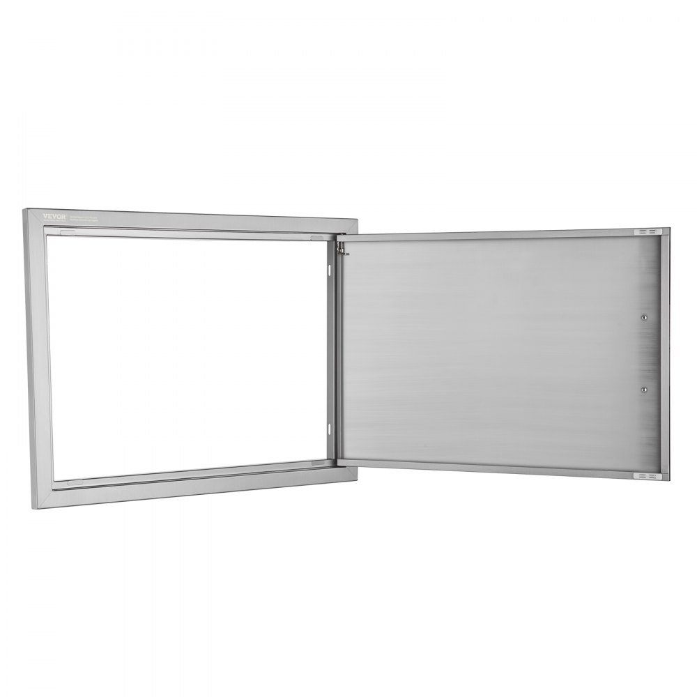 VEVOR BBQ Access Door, 685x508 mm Single Outdoor Kitchen Door, Stainless Steel Flush Mount Door, Wall Vertical Door with Handle, for BBQ Island, Grilling Station, Outside Cabinet