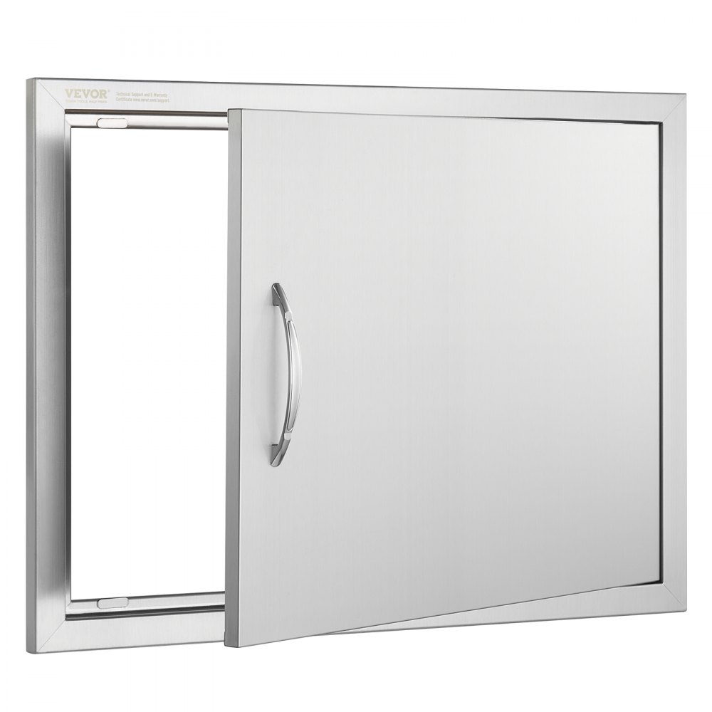 VEVOR BBQ Access Door, 685x508 mm Single Outdoor Kitchen Door, Stainless Steel Flush Mount Door, Wall Vertical Door with Handle, for BBQ Island, Grilling Station, Outside Cabinet
