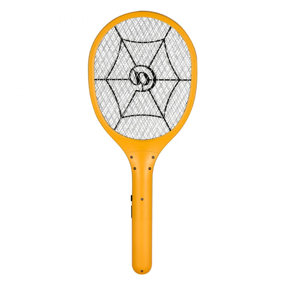 VEVOR Electric Fly Swatter, Zapper Racket with 3 Layers Mesh, Powerful Fly Killer Indoor & Outdoor with 500mAh Battery Rechargeable for Home, Bedroom, Kitchen and Patio, Yellow & Black