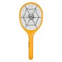 VEVOR Electric Fly Swatter, Zapper Racket with 3 Layers Mesh, Powerful Fly Killer Indoor & Outdoor with 500mAh Battery Rechargeable for Home, Bedroom, Kitchen and Patio, Yellow & Black