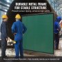 VEVOR Welding Screen with Frame, 6' x 6' Welding Curtain Screen, Flame-Resistant Vinyl Welding Protection Screen on 4 Swivel Wheels (2 Lockable), Moveable & Professional for Workshop/Industrial, Green