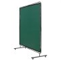 VEVOR Welding Screen with Frame, 1.8 x 1.8 m Welding Curtain Screen, Flame-Resistant Vinyl Welding Protection Screen on 4 Swivel Wheels (2 Lockable), Moveable & Professional for Workshop/Industrial, Green