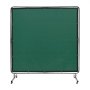 VEVOR Welding Screen with Frame, 1.8 x 1.8 m Welding Curtain Screen, Flame-Resistant Vinyl Welding Protection Screen on 4 Swivel Wheels (2 Lockable), Moveable & Professional for Workshop/Industrial, Green