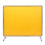 VEVOR Welding Screen with Frame, 6' x 8' Welding Curtain Screen, Flame-Resistant Vinyl Welding Protection Screen on 4 Swivel Wheel (2 Lockable), Moveable & Professional for Workshop/Industrial, Yellow